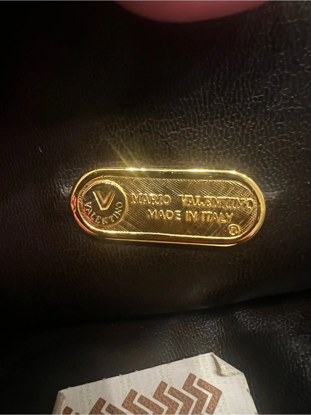Vintage Mario Valentino Monogram Clutch or even as a Crossbody Bag Brown & Gold